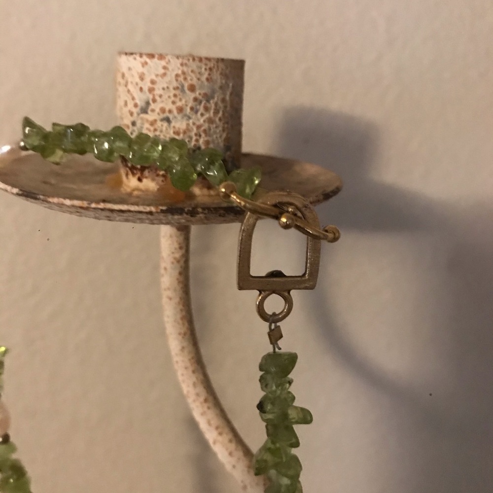 Green Citrine Necklace with toggle clasp - Picture 3 of 3